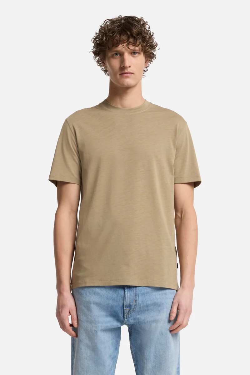 Lyocell Crewneck Tee in Taupe