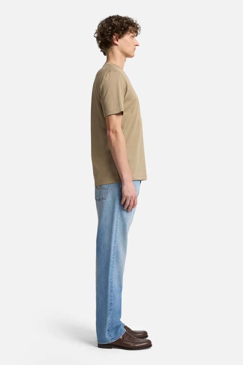 Lyocell Crewneck Tee in Taupe