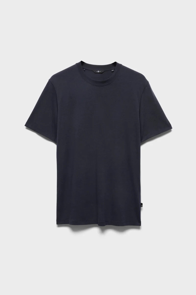 Lyocell Crewneck Tee in Navy