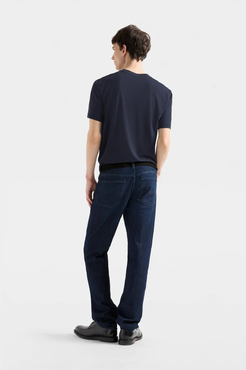 Lyocell Crewneck Tee in Navy