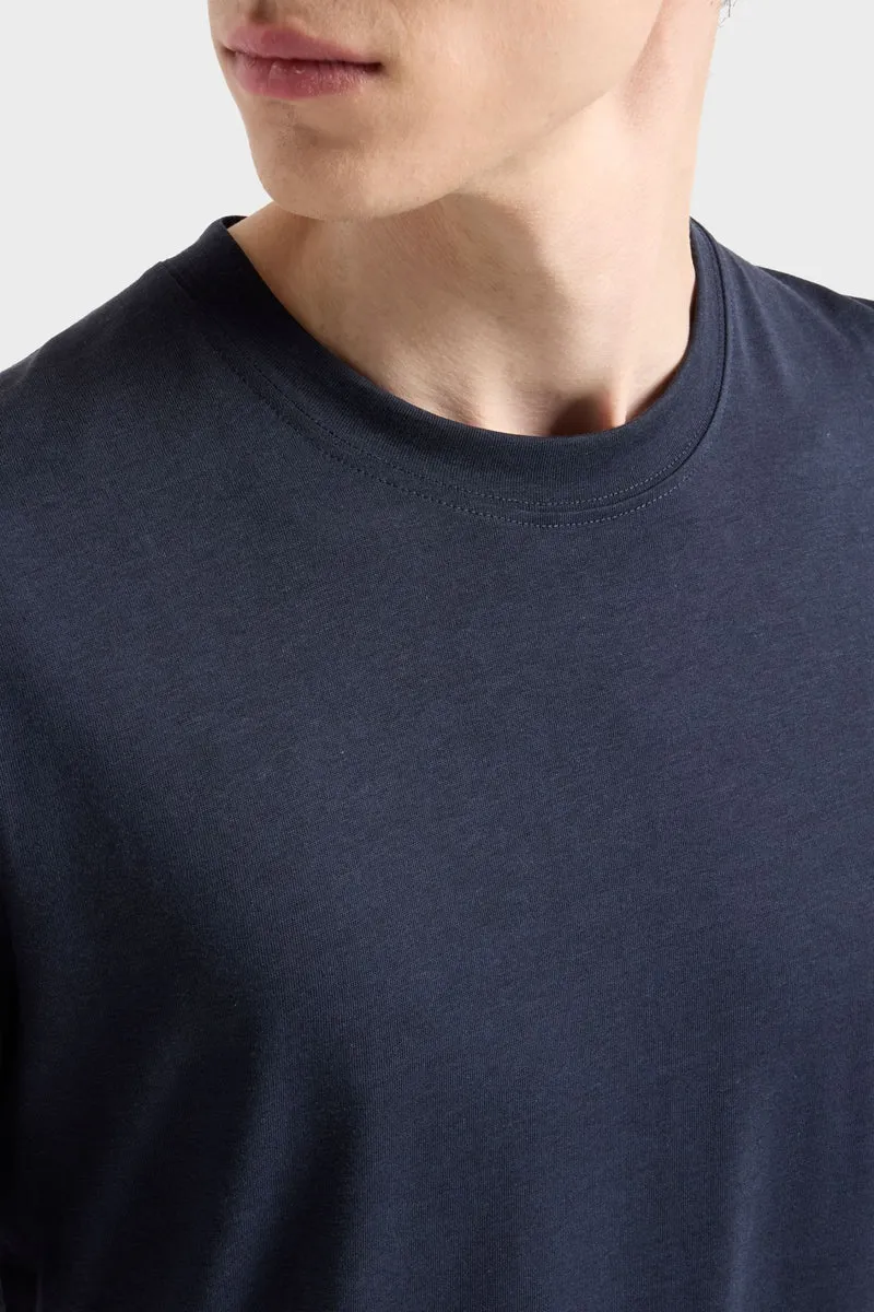 Lyocell Crewneck Tee in Navy
