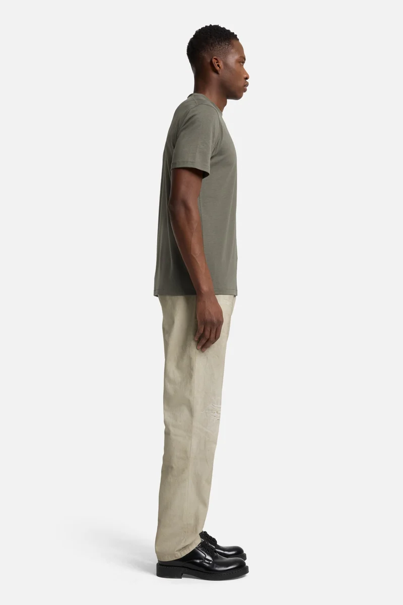 Lyocell Crewneck Tee in Army Green