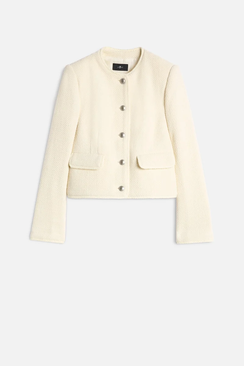 Boucle Jacket in Ivory