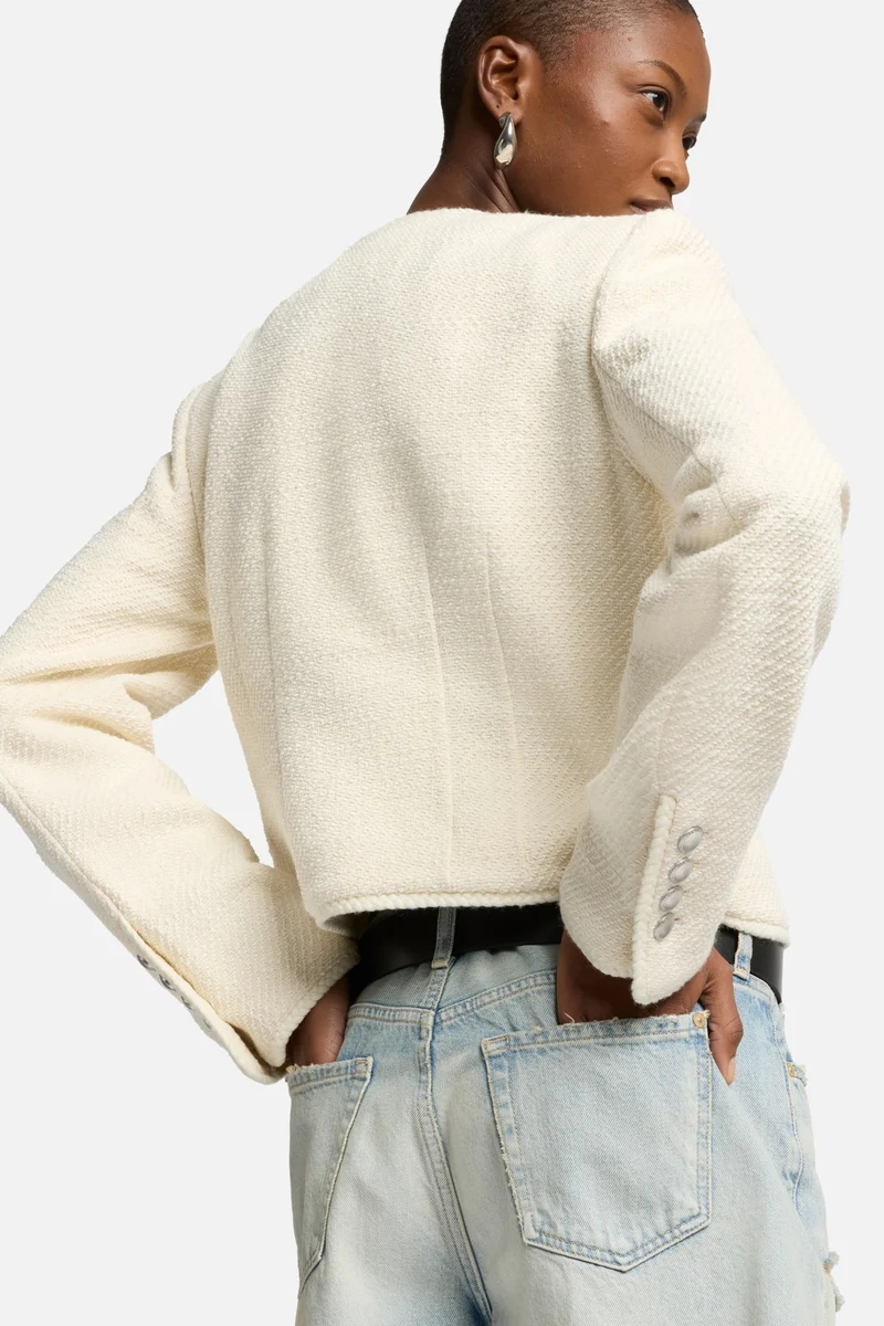 Boucle Jacket in Ivory