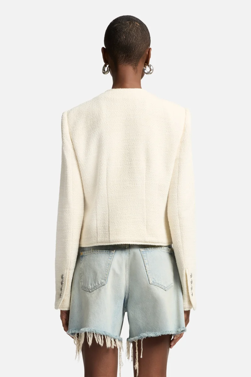 Boucle Jacket in Ivory