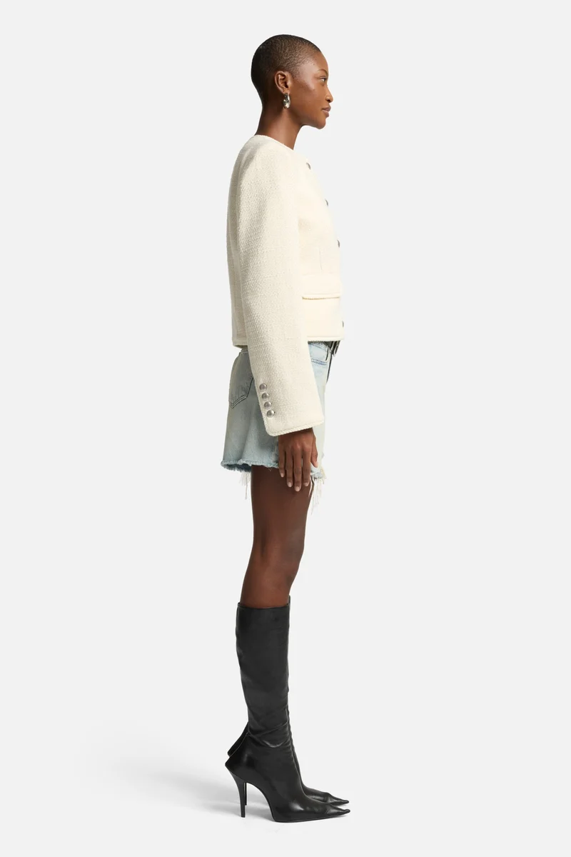 Boucle Jacket in Ivory