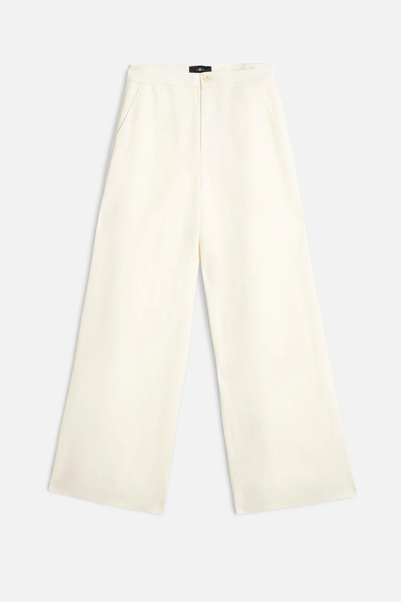 Classic Linen Pant in Ivory
