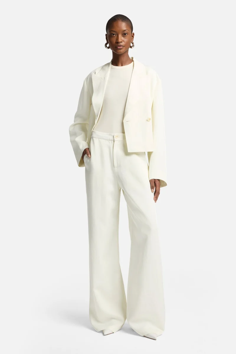 Classic Linen Pant in Ivory