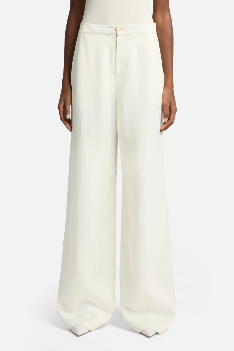 Classic Linen Pant in Ivory