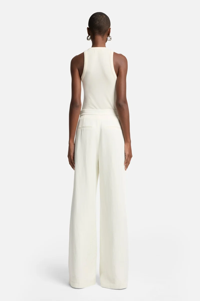 Classic Linen Pant in Ivory