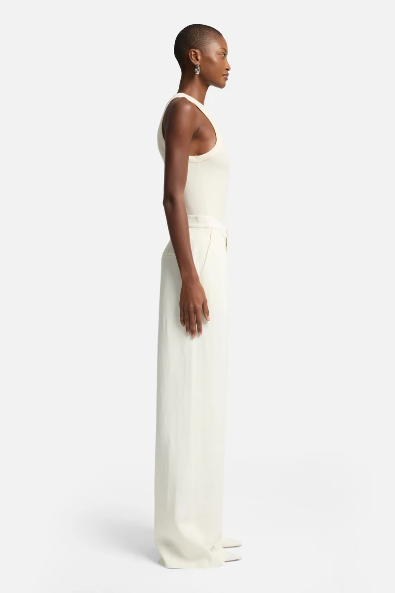 Classic Linen Pant in Ivory