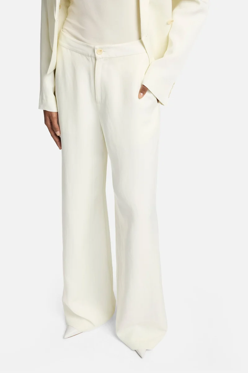 Classic Linen Pant in Ivory