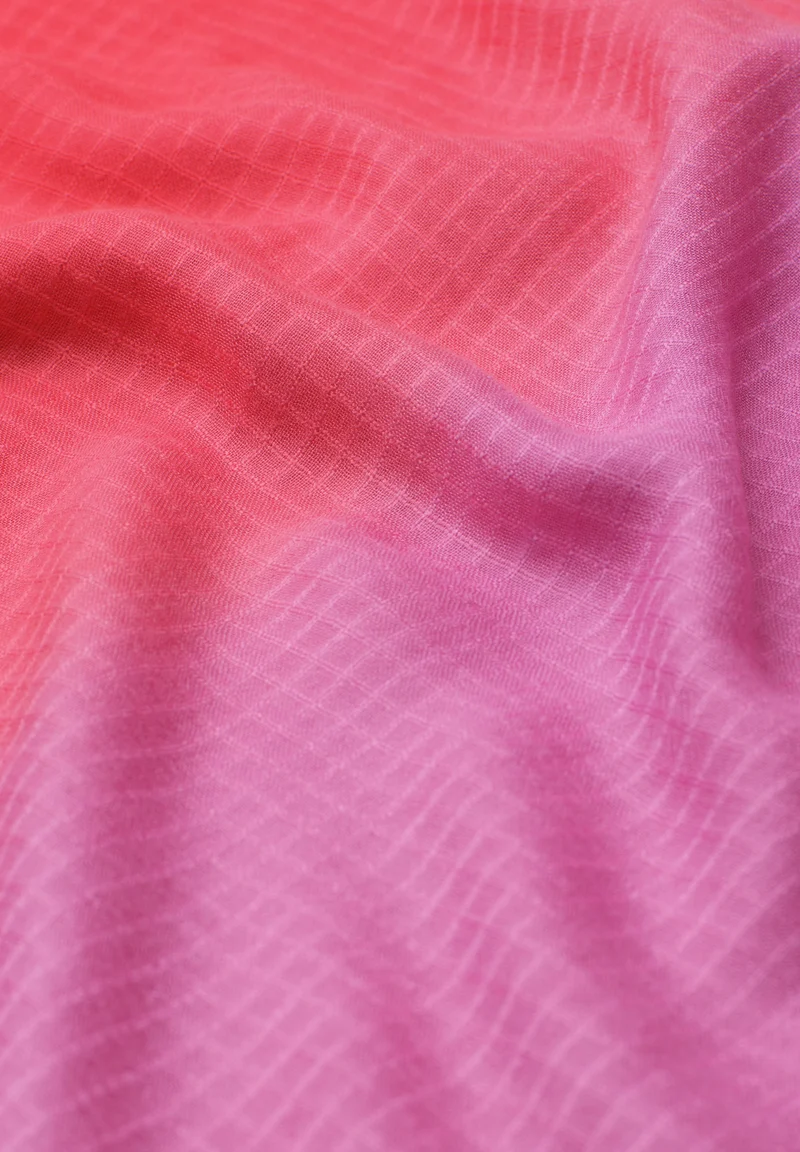 Transparent Grid Longscarf, salsa red