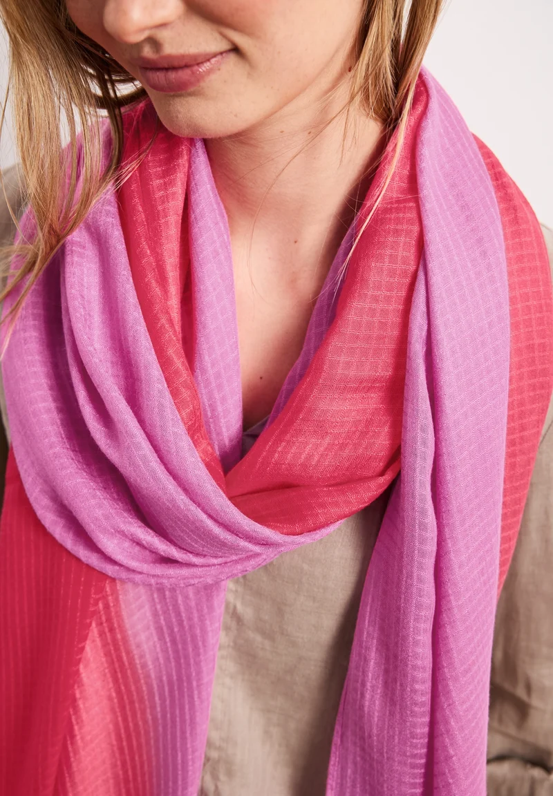 Transparent Grid Longscarf, salsa red