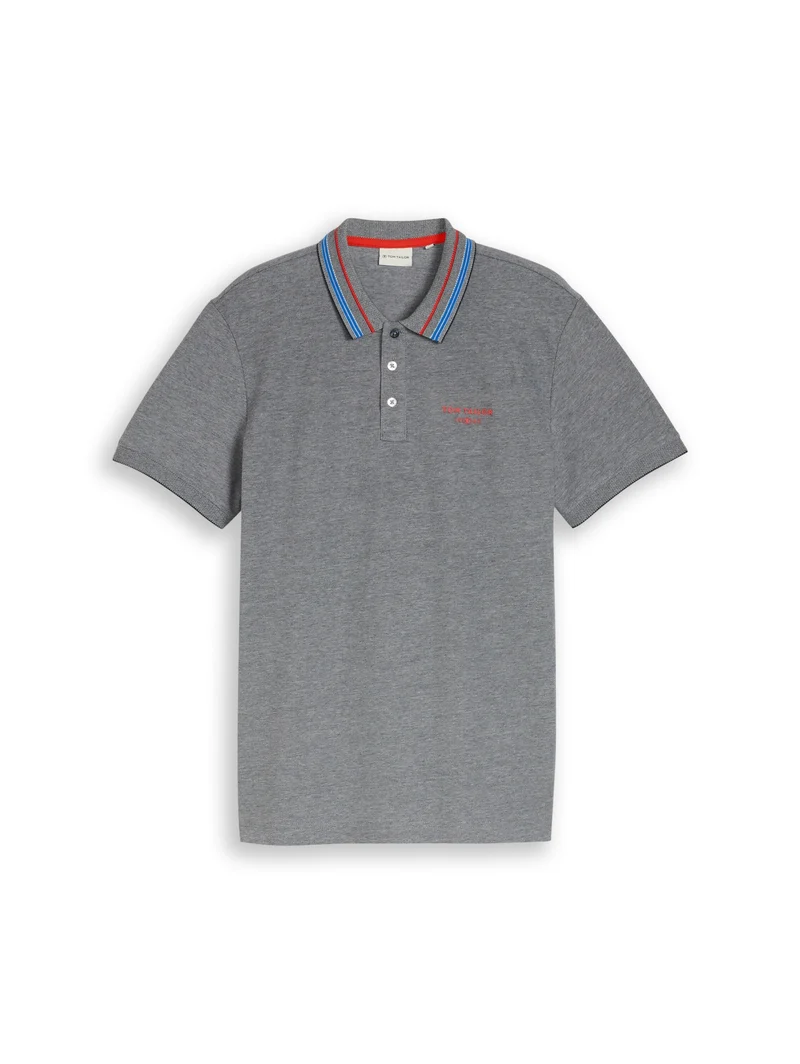 contrast polo, sky captain blue