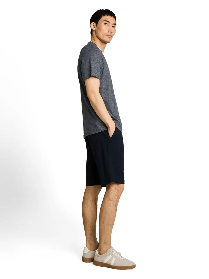 fine striped serafino, navy white fine stripe