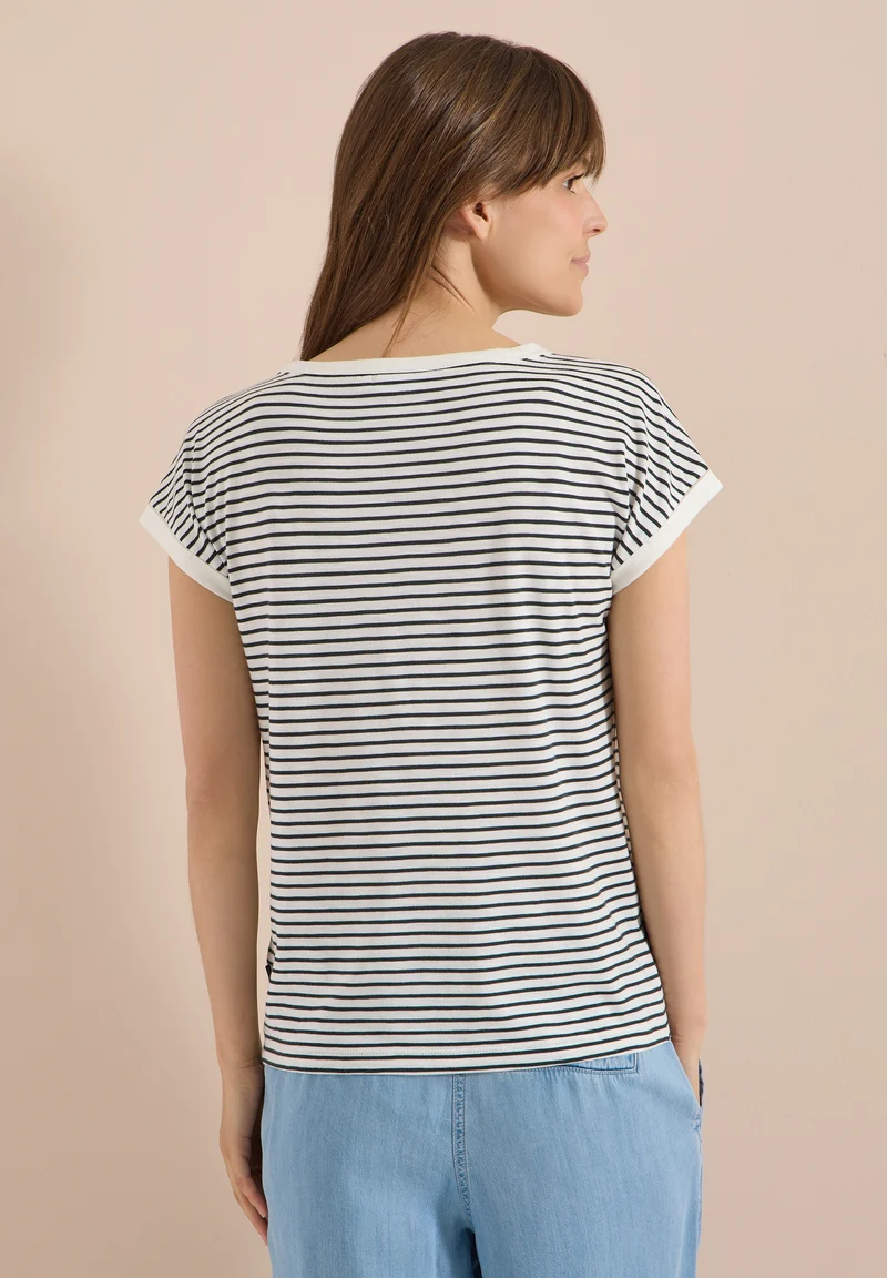 TOS Striped Turn-Up Shirt, palm breeze green