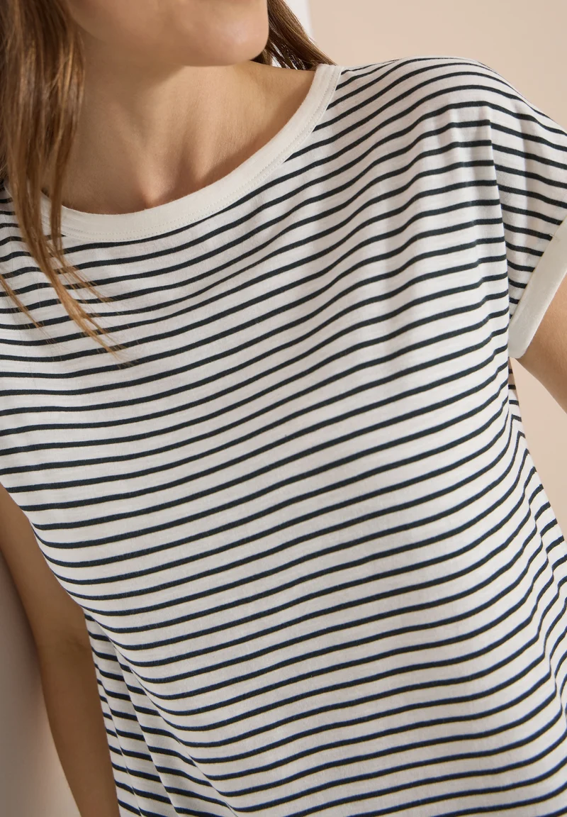 TOS Striped Turn-Up Shirt, palm breeze green