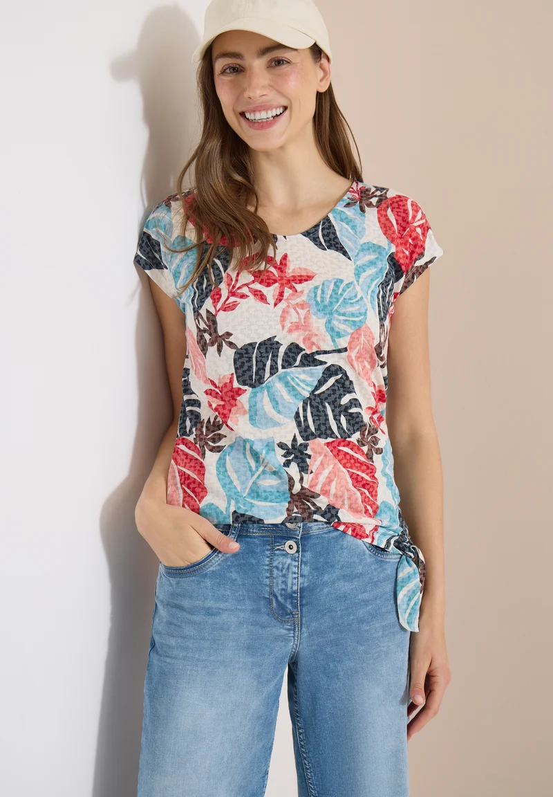 TOS AOP Burn Out Shirt, light alabaster white