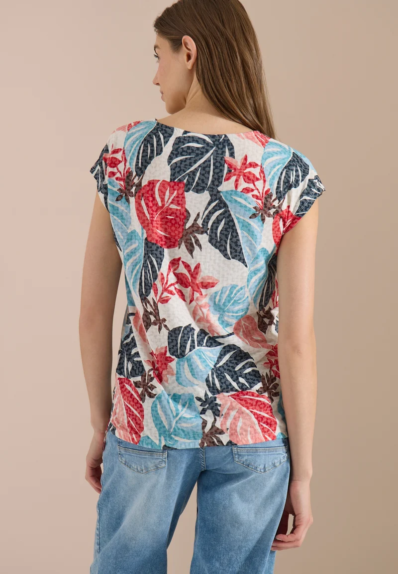 TOS AOP Burn Out Shirt, light alabaster white