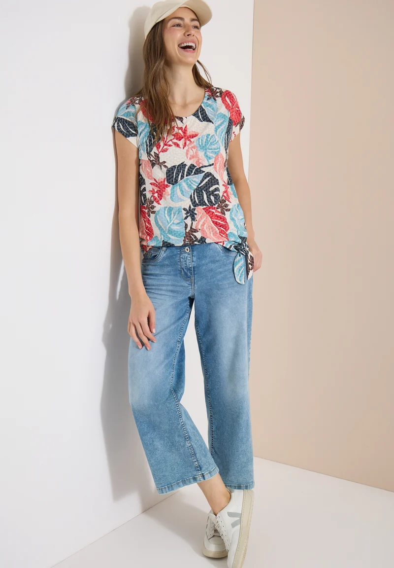 TOS AOP Burn Out Shirt, light alabaster white