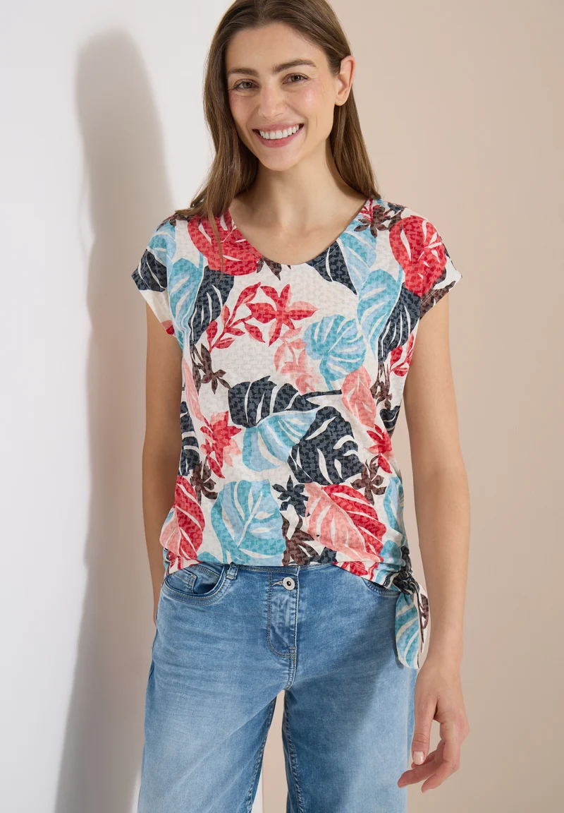 TOS AOP Burn Out Shirt, light alabaster white