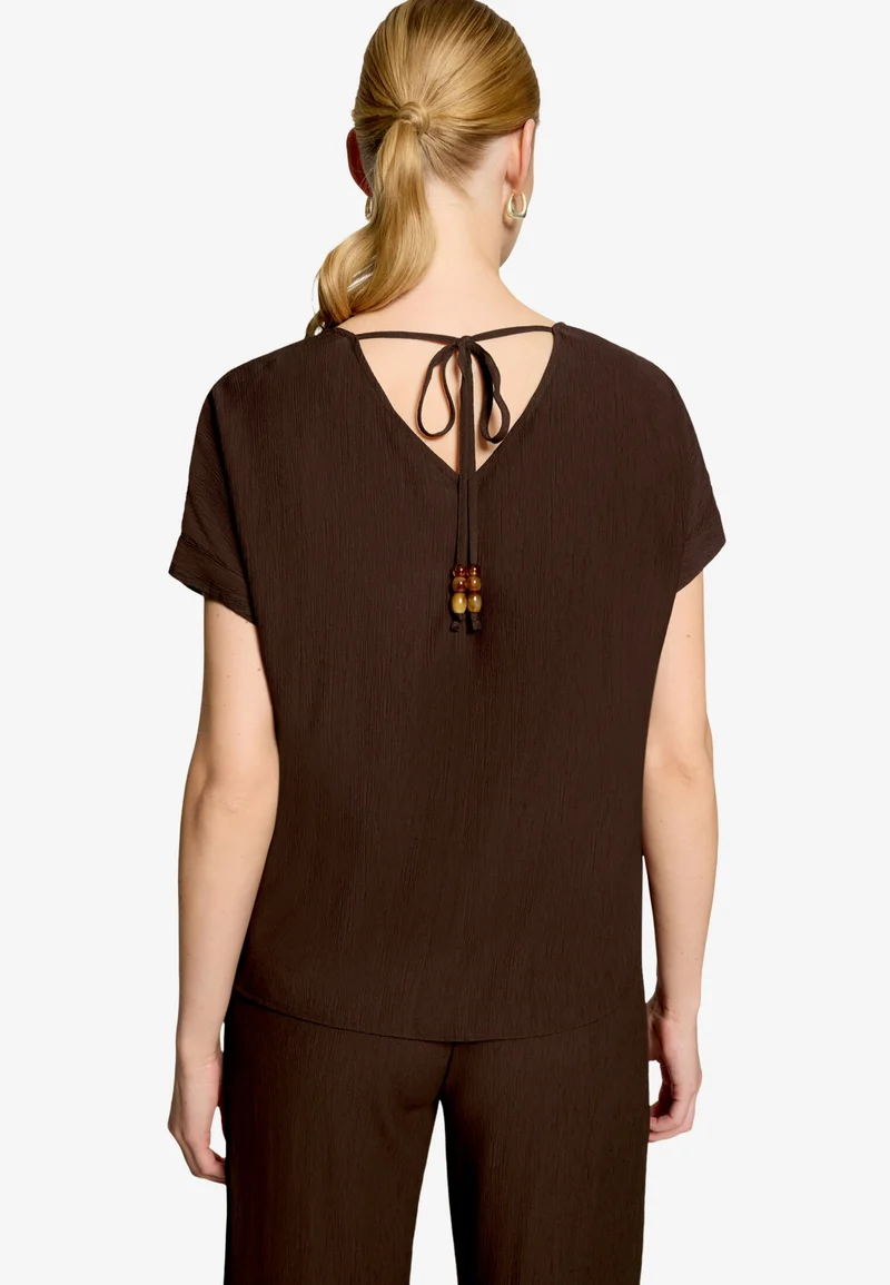 Bluse Kurz ohne Arm, Chocolate Plum