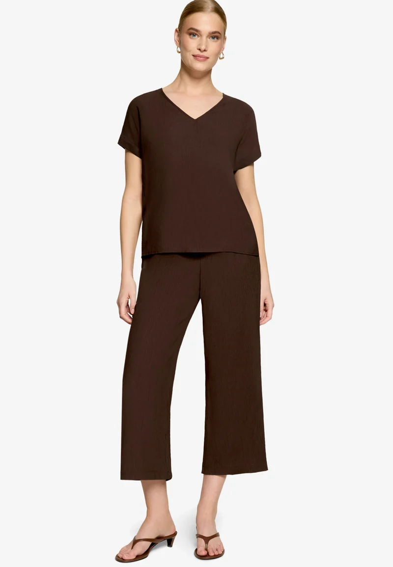 Bluse Kurz ohne Arm, Chocolate Plum