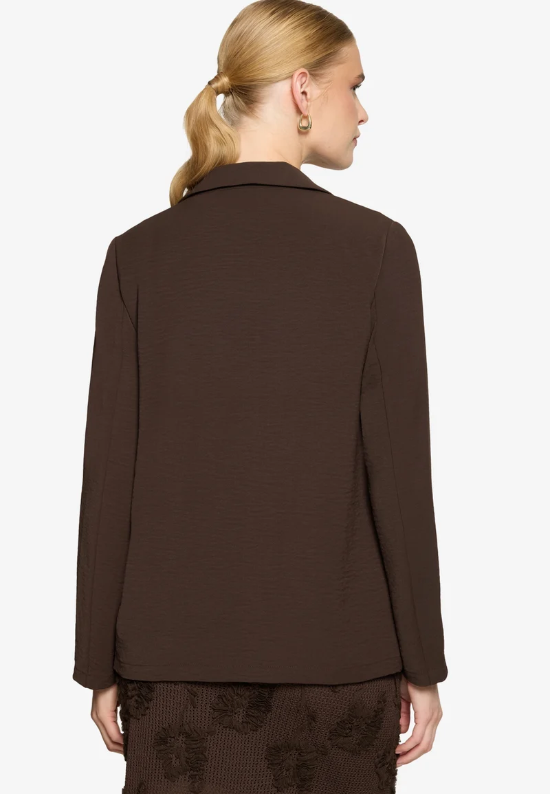 Blazerjacke Lang 3/4 Arm, Chocolate Plum