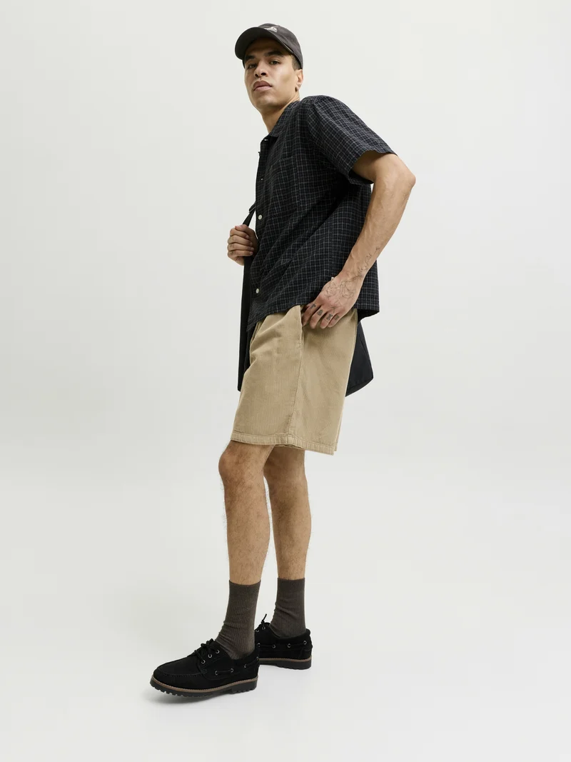 JPSTBILL CORDUROY JOGGER SHORTS REG, Lemon Pepper