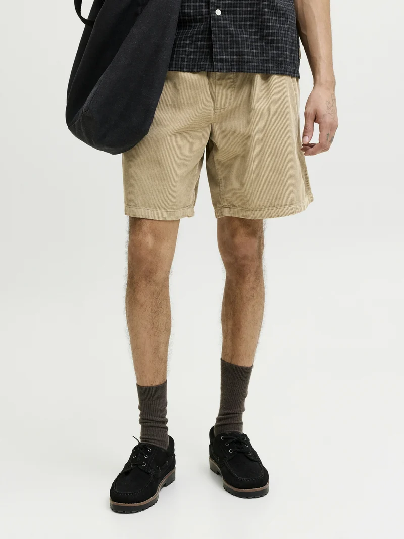 JPSTBILL CORDUROY JOGGER SHORTS REG, Lemon Pepper
