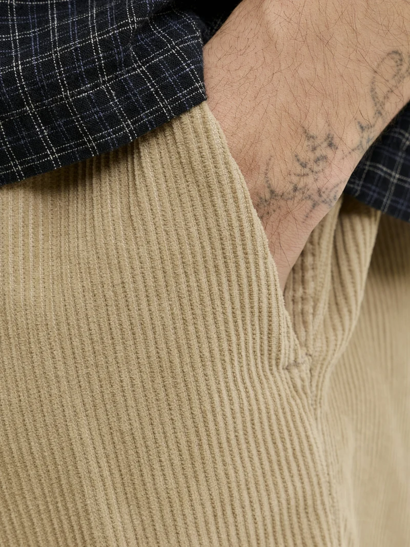 JPSTBILL CORDUROY JOGGER SHORTS REG, Lemon Pepper