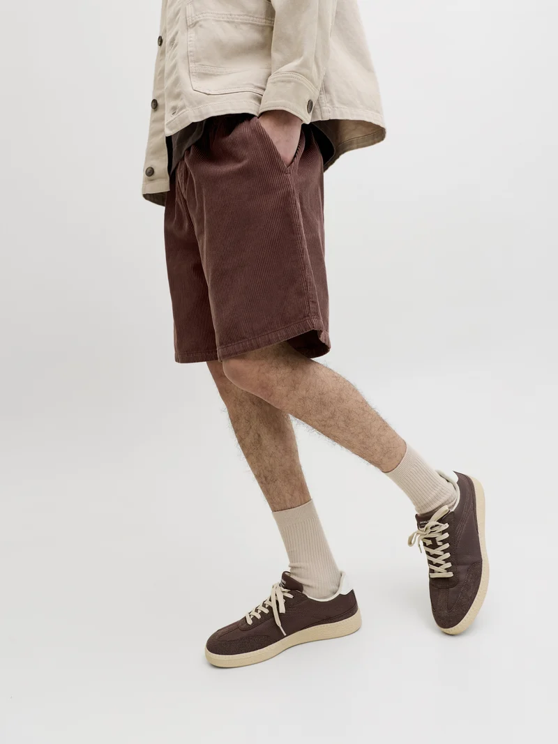JPSTBILL CORDUROY JOGGER SHORTS REG, Bitter Chocolate