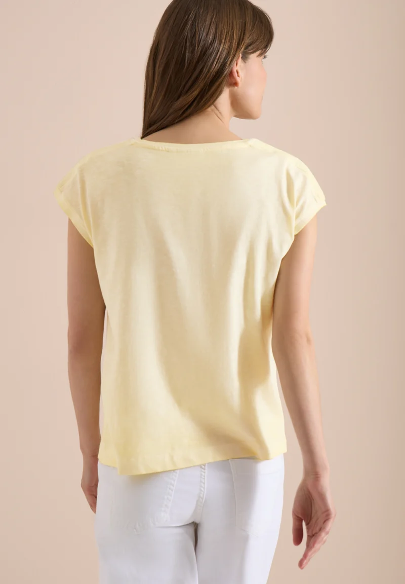 NOS GMD Shoulder Gathering Shi, buttermilk yellow