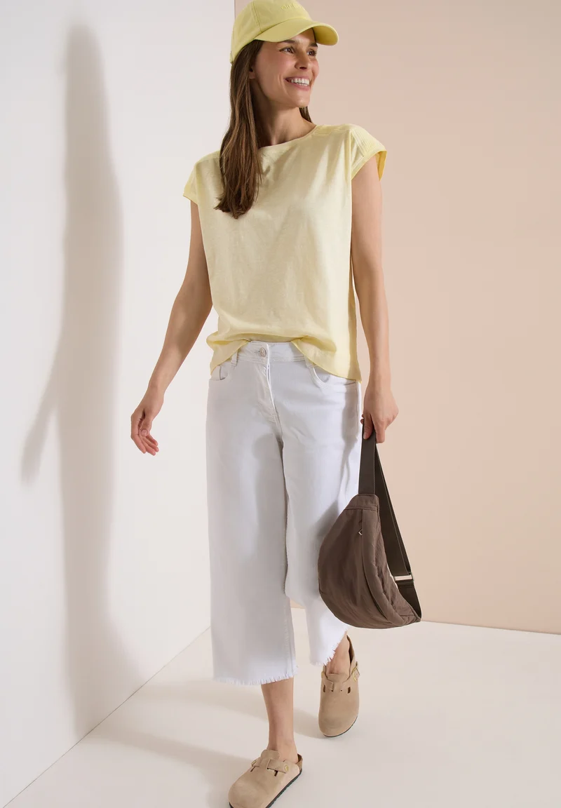 NOS GMD Shoulder Gathering Shi, buttermilk yellow