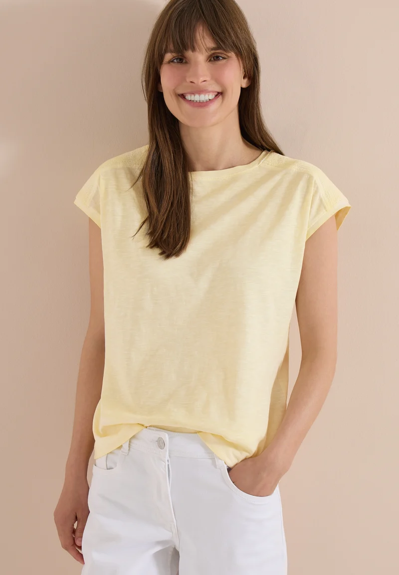 NOS GMD Shoulder Gathering Shi, buttermilk yellow
