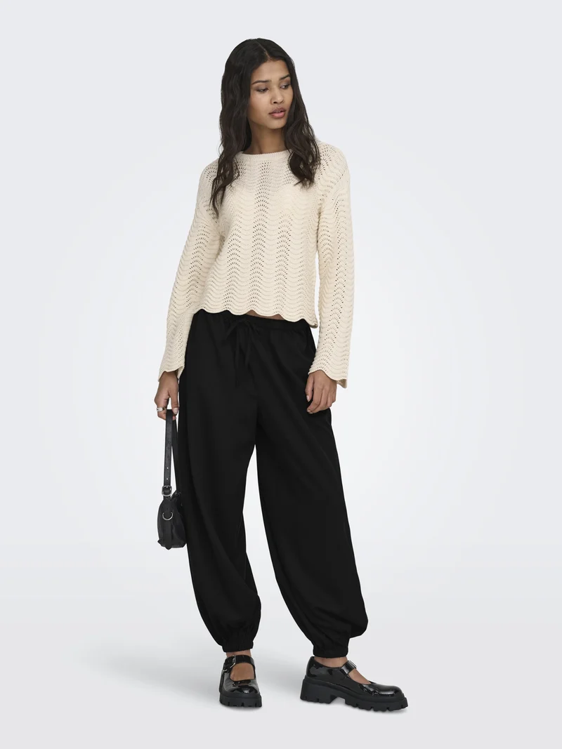 JDYPALOMA MW LOOSE PANT WVN NOOS, Black