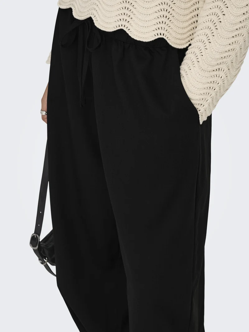 JDYPALOMA MW LOOSE PANT WVN NOOS, Black