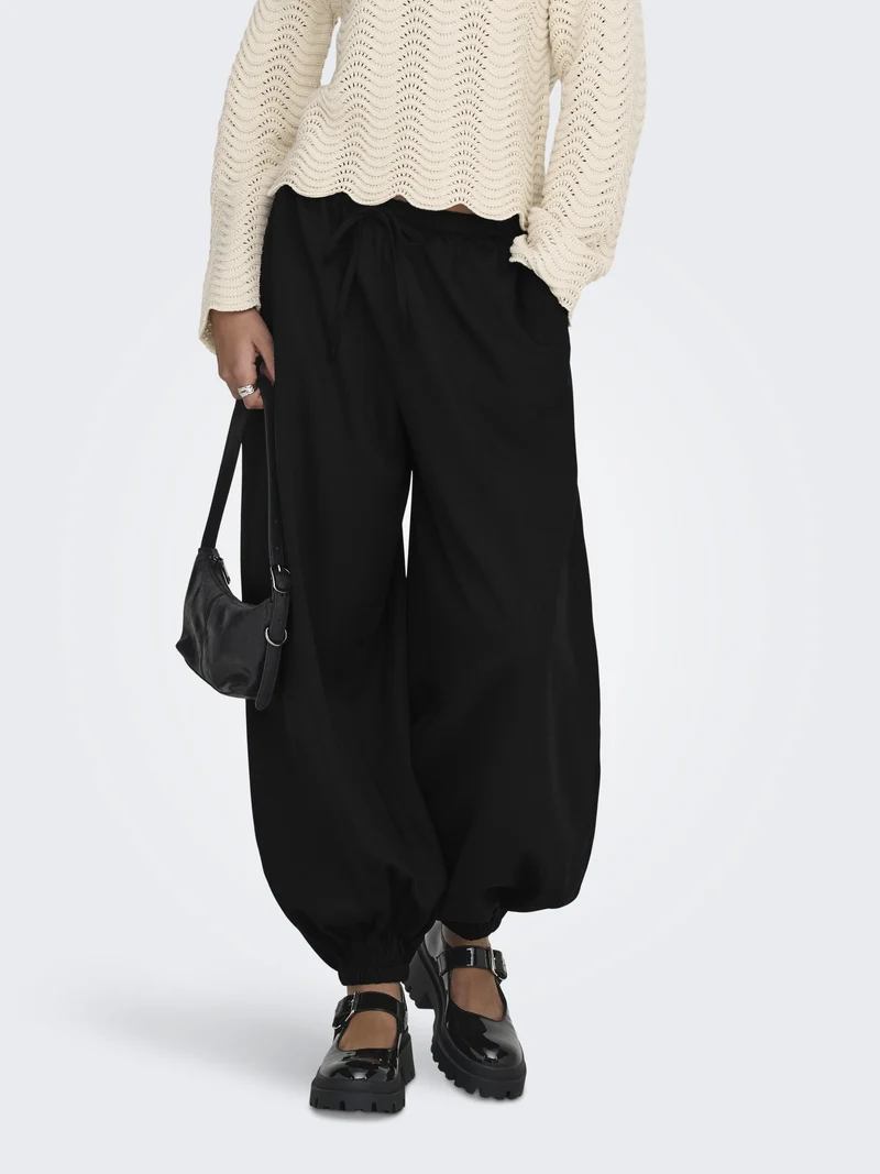 JDYPALOMA MW LOOSE PANT WVN NOOS, Black
