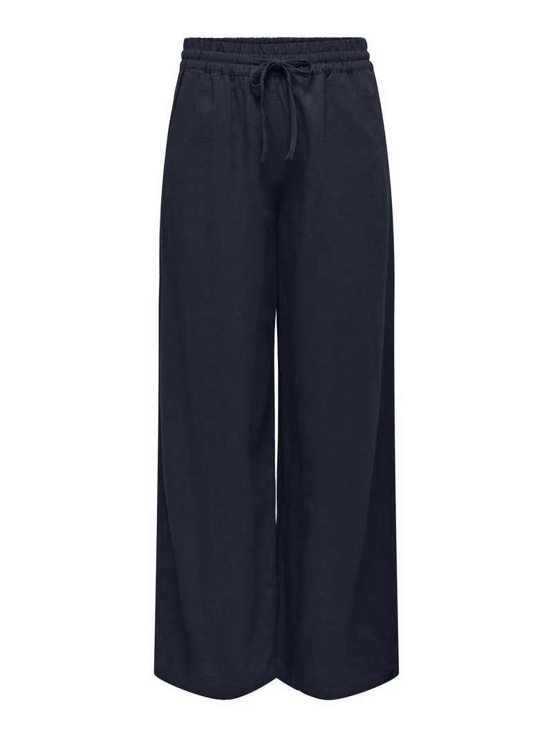 JDYSAY HW LINEN WIDE PANT WVN NOOS, Sky Captain