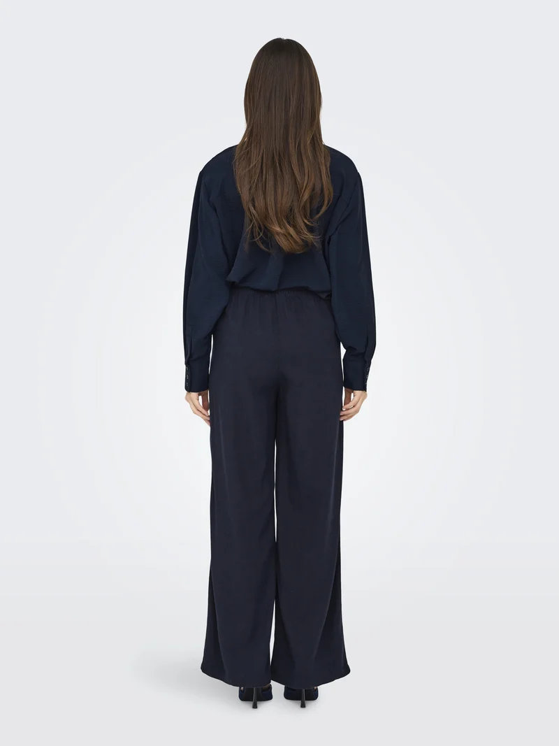 JDYSAY HW LINEN WIDE PANT WVN NOOS, Sky Captain