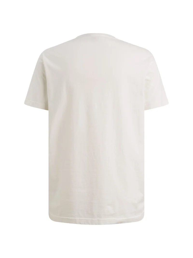 Short sleeve r-neck single jersey, Egret