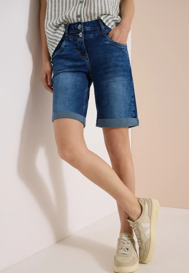 NOS Scarlett Shorts Mid Blue, mid blue used wash