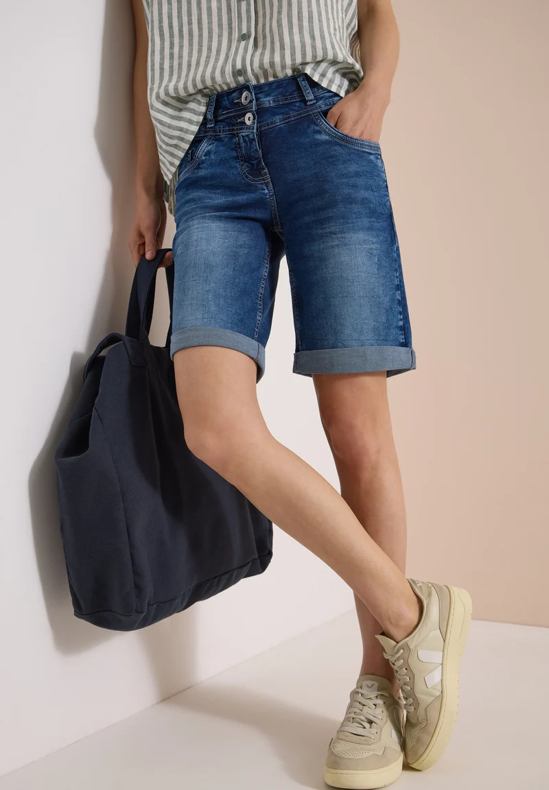 NOS Scarlett Shorts Mid Blue, mid blue used wash