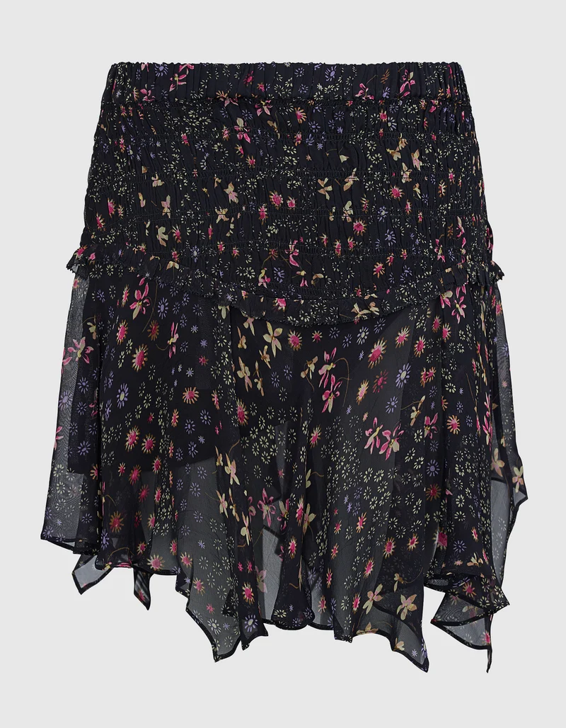 Gemusterter Mini-Chiffon-Rock Fiala