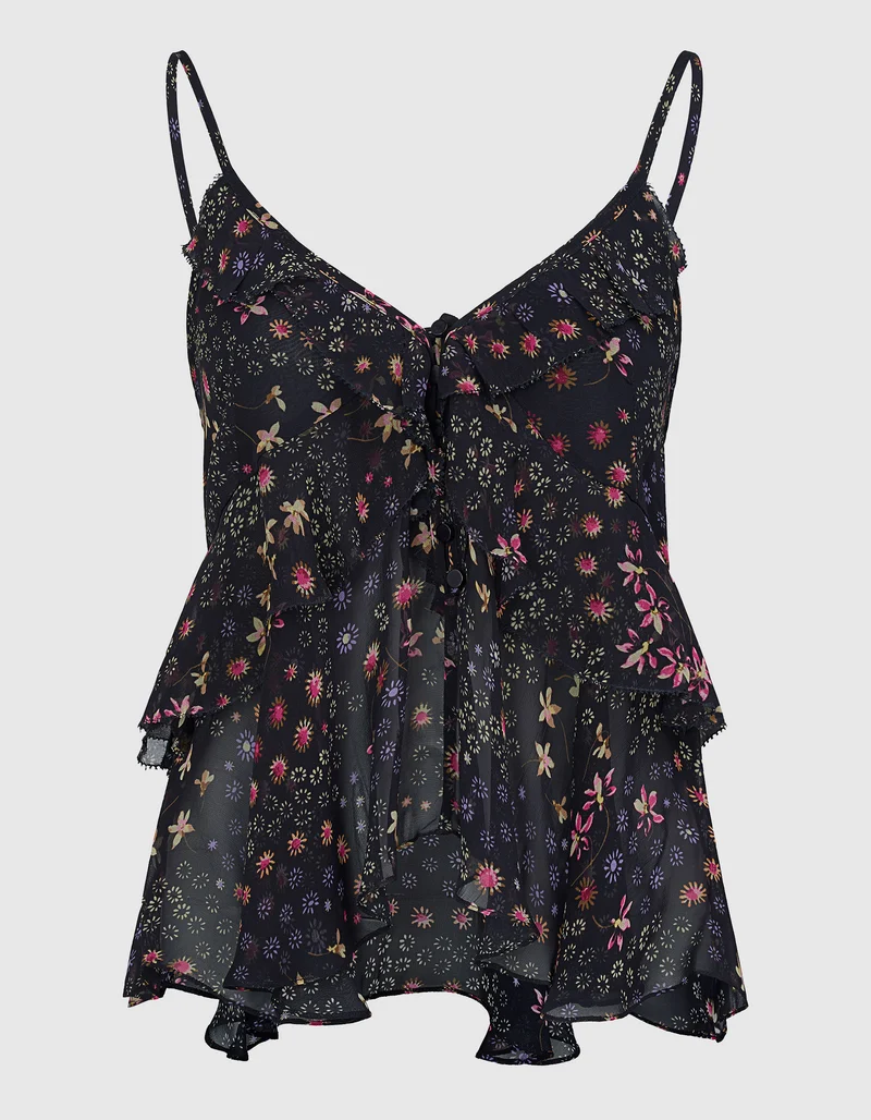 Gemustertes Chiffon-Top Briara