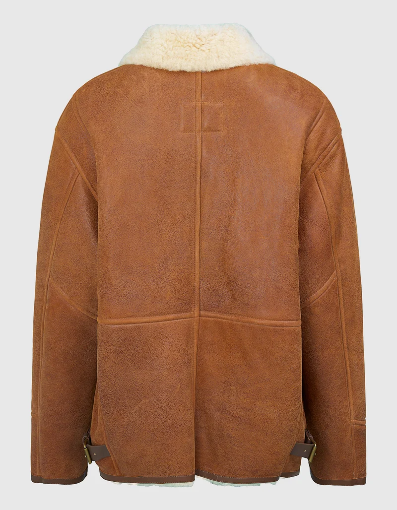 Lammleder-Shearling-Jacke Adelina
