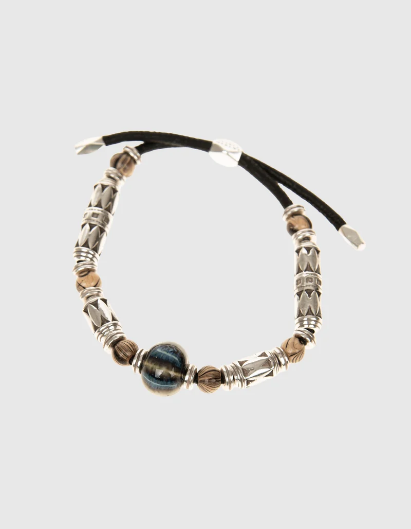 Armband Janis mit Perlen und Lederdetails