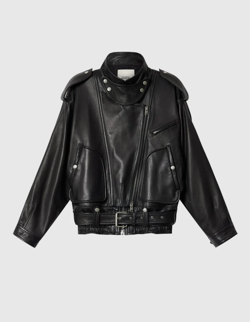 Lammleder-Jacke Farza im Biker Style