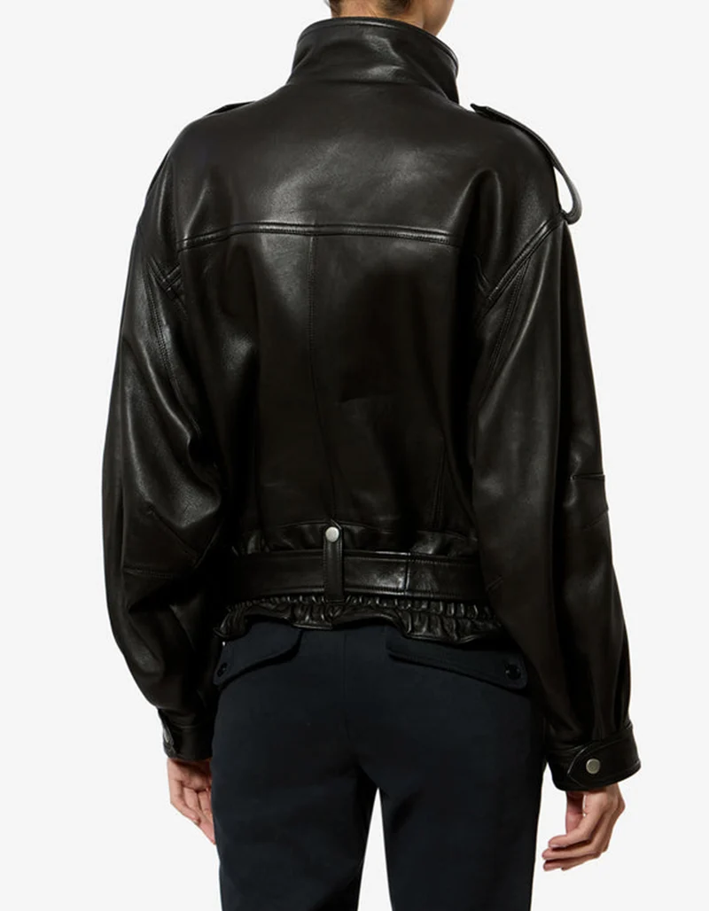 Lammleder-Jacke Farza im Biker Style
